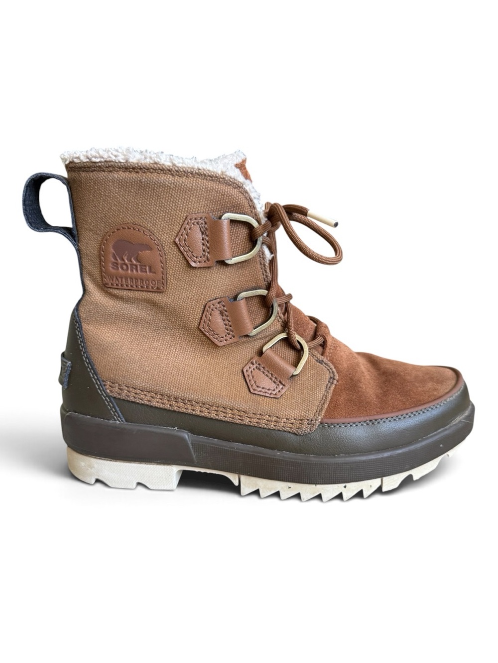 Sorel Explorer Joan Waterproof Suede Winter Boots Brown Size 7.5